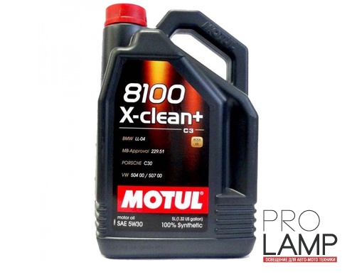 MOTUL 8100 X-clean+ 5W30 (C3) - 5 л.