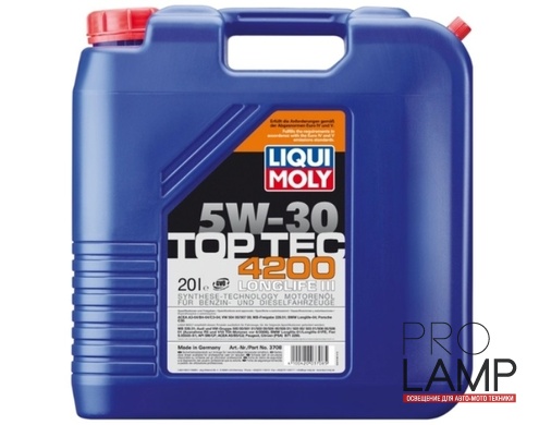 LIQUI MOLY Top Tec 4200 5W-30 — НС-синтетическое моторное масло 20 л.