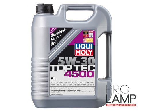 LIQUI MOLY Top Tec 4500 5W-30 — НС-синтетическое моторное масло 5 л.