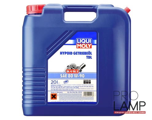 LIQUI MOLY Hypoid-Getriebeoil TDL (GL-4/GL-5) 80W-90 — Минеральное трансмиссионное масло 20 л.