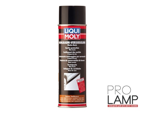 LIQUI MOLY Hohlraum-Versiegelung-Spray hellbraun — Антикор для пустот кузова воск (светло-желтый) 0.5 л.