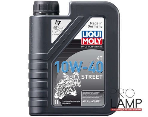 LIQUI MOLY Motorbike 4T 10W-40 Street — НС-синтетическое моторное масло для 4-тактных мотоциклов 1 л.