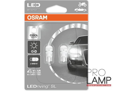 Светодиодные лампы Osram Standart Cool White W5W - 2880CW-02B